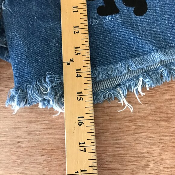 Vintage Too Cute Guetta Brothers Cut Off Shorts Women M Blue Felix the Cat 17218 - Picture 7 of 13
